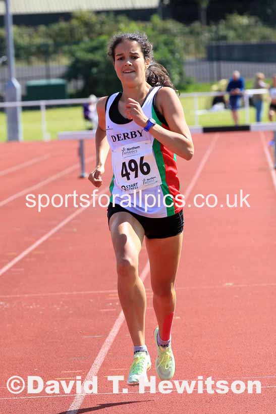 Womens under-17s 1500 metres steeplechase, 2023 Northern Under-13s, Under-15s and Under-17s, Middlesbrough.  Photo: David T. Hewitson/Sports for All Pics